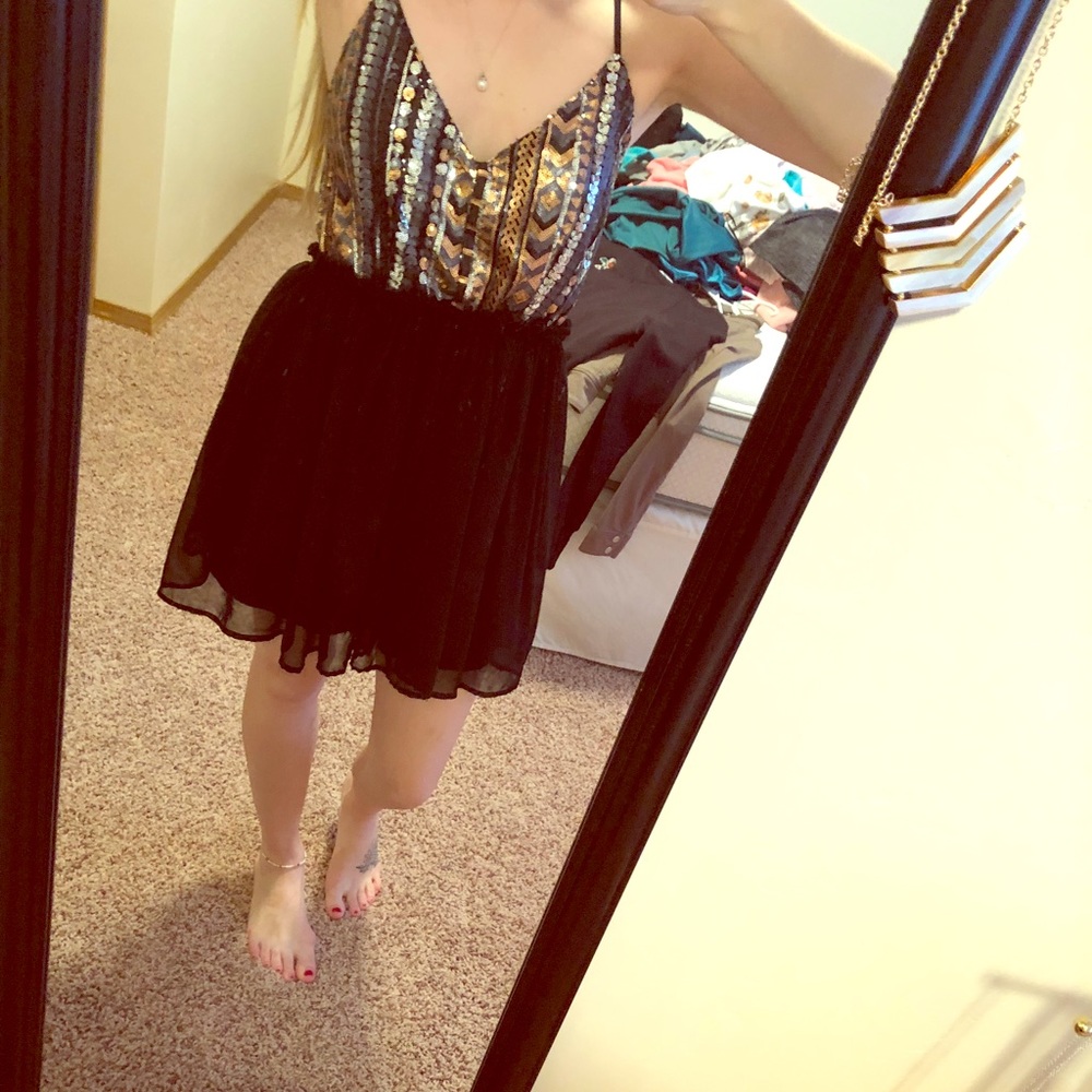 Gorgeous black and sequin dress